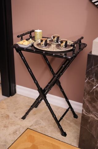 Bambu Ayaklı Lahmacun Sehpa