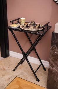 Bambu Ayaklı Lahmacun Sehpa