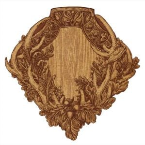 Die Cut Oak & Antler Crest Placemat -12 Sheets