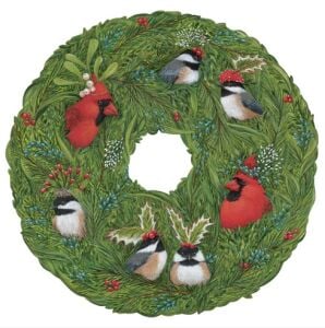 Kalıp Kesim Winter Songbirds Kağıt Amerikan Servis 12li Paket