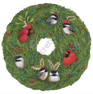 Kalıp Kesim Winter Songbirds Kağıt Amerikan Servis 12li Paket