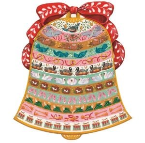 Die Cut Twelve Days of Christmas Bell Placemat - 12 Sheets