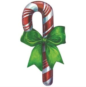 Kalıp Kesim Candy Cane Kağıt Amerikan Servis 12li Paket