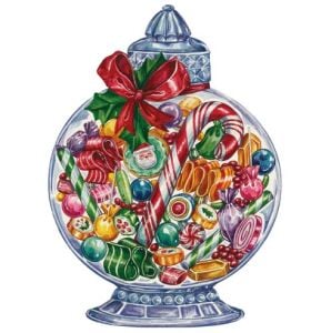 Kalıp Kesim Candy Jar Kağıt Amerikan Servis 12li Paket