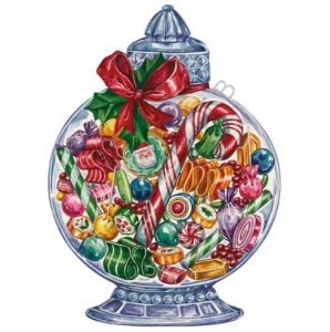 Kalıp Kesim Candy Jar Kağıt Amerikan Servis 12li Paket