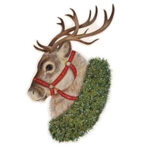 Kalıp Kesim Reindeer Kağıt Amerikan Servis 12li Paket