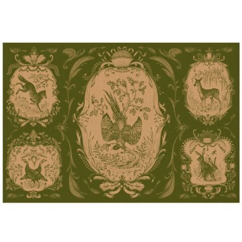 Moss Fable Toile Placemat - Pad of 24 Seets