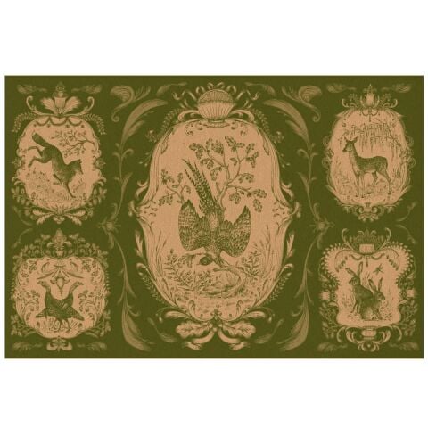 Moss Fable Toile Placemat - Pad of 24 Seets