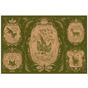 Moss Fable Toile Kağıt Amerikan Servis Pad of 18 Seets