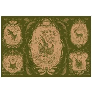 Moss Fable Toile Kağıt Amerikan Servis Pad of 18 Seets