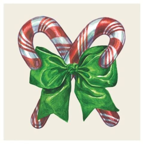 Candy Cane Cocktail Napkin - Pack of 20