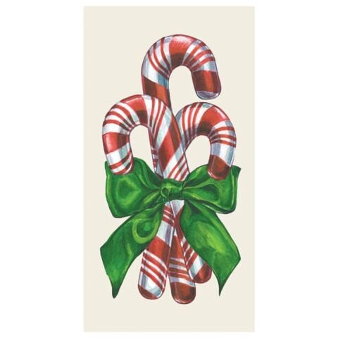 Candy Cane Guest Napkin - Pack of 16