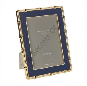 Bambu Desenli Lacivert ve Gold Fotoğraf Çerçevesi 13 × 18 cm