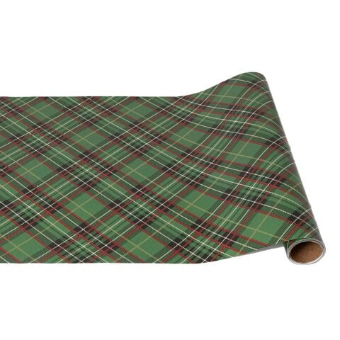 Green Plaid Runner - 20'' x 25'