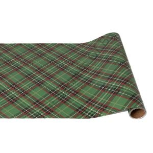 Yeşil Plaid Kağıt Masa Runner