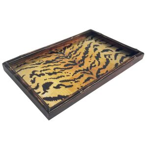 Tigre Golden Bamboo Edge Lacquer Vanity Tray