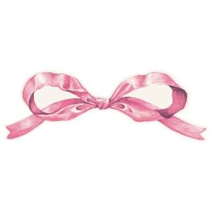 Pembe Bow Masa Dekoru 12li Paket