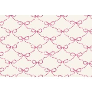 Pink Bow Lattice Placemat - Pad Of 18 Sheets