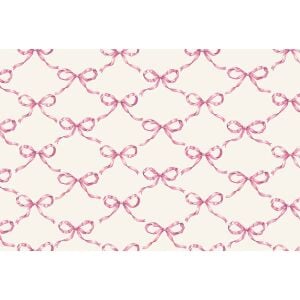 Pembe Bow Lattice Kağıt Amerikan Servis 18li Blok