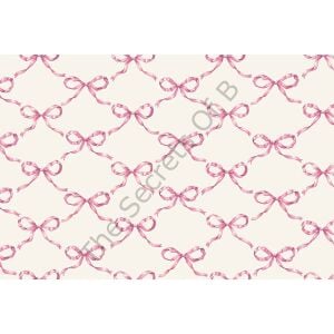 Pembe Bow Lattice Kağıt Amerikan Servis 18li Blok