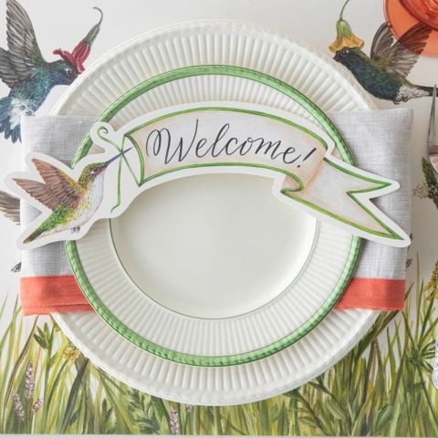 Hummingbird Banner Table Accent - Pack Of 12