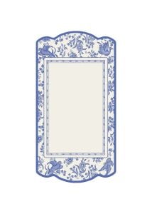 Blue Regal Peacock Table Card - Pack Of 12