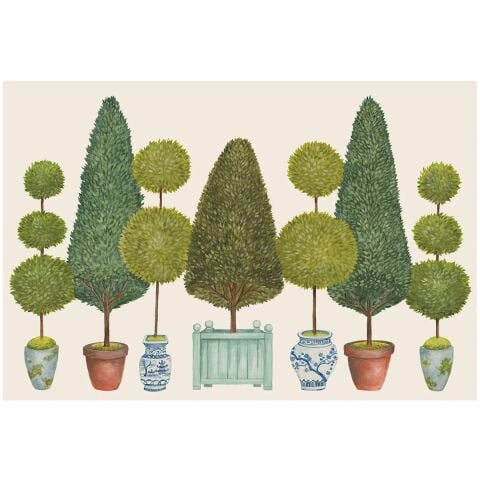 Topiary Garden Placemat- Pad Of 24 Sheets