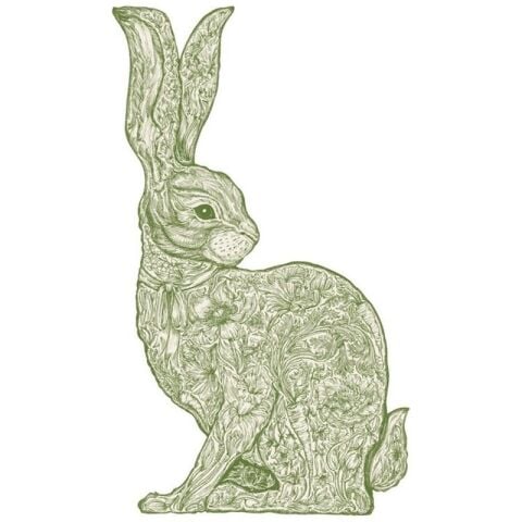 Die cut Greenhouse Hare Placemat - 12 Sheets
