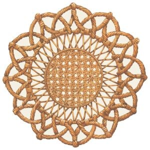 Die Cut Rattan Weave Placemat - 12 Sheets