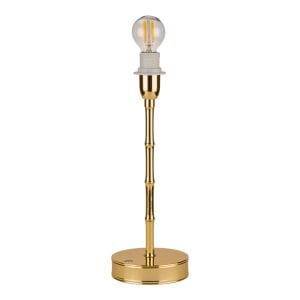 Bamboo LED Lamp Base in a refined gold finish