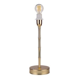 Bamboo LED Lamp Base in a refined matt gold
