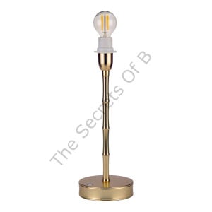 Bambu Desenli Mat Gold Çelik Lamba Ayağı