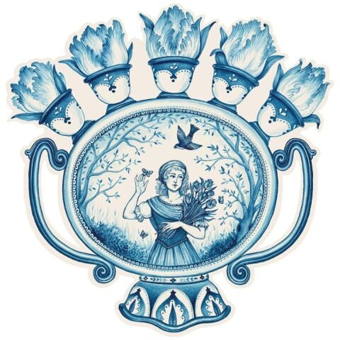 Die-cut Indigo Meadow Placemat - 12 Sheets