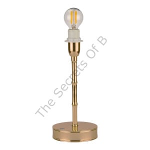 Bambu Desenli Mat Gold Çelik Lamba Ayağı
