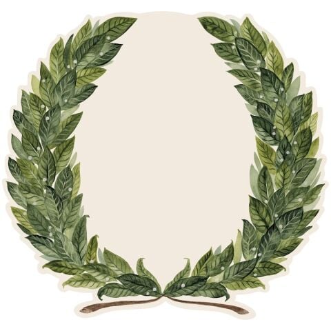 Die-cut Laurel Wreath Palcemat- 12 Sheets