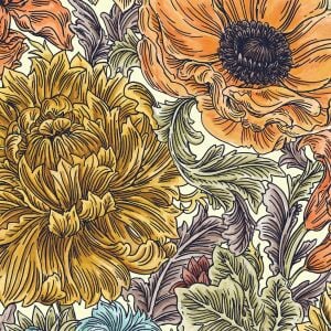 Autumn Acanthus Kokteyl Peçetesi