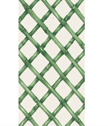 Green Lattice Guest Napkin - Pack Of 16