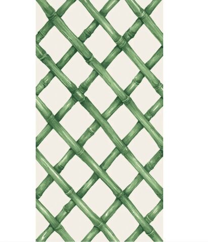 Green Lattice Guest Napkin - Pack Of 16