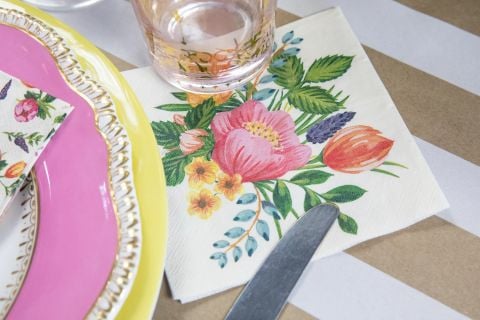 Sweet Garden Cocktail Napkin - Pack Of 20