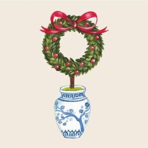 Holiday Topiary Kokteyl Peçetesi