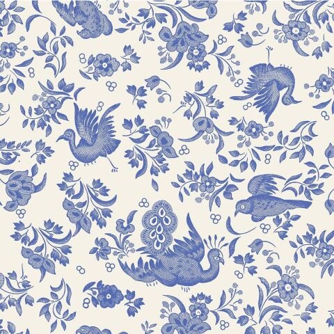 Blue Regal Peacock Cocktail Napkin - Pack Of 20