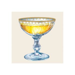 Champagne Coupe Cocktail Napkin - Pack Of 20