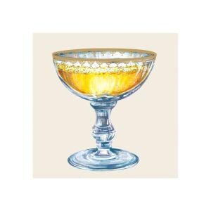 Champagne Kadehi Coupe Kokteyl Peçetesi 20li Paket