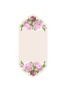 Peony Table Card - Pack Of 12