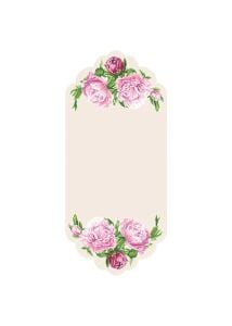 Peony Masa Kartı 12li Paket