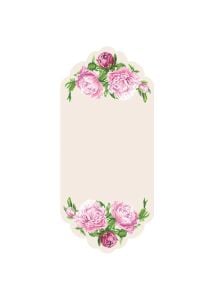 Peony Masa Kartı 12li Paket