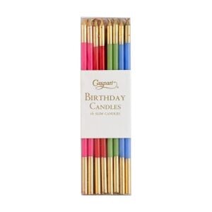 İnce Doğum Günü Mumu in Mixed Brights 16li Paket Paket