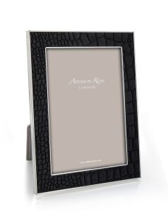 5x7 Faux Croc Black