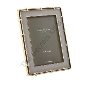 Bambu Desenli Şifon Gri ve Gold Fotoğraf Çerçevesi 13 × 18 cm