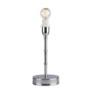 Bamboo LED Lamp Base in a refined silver finish